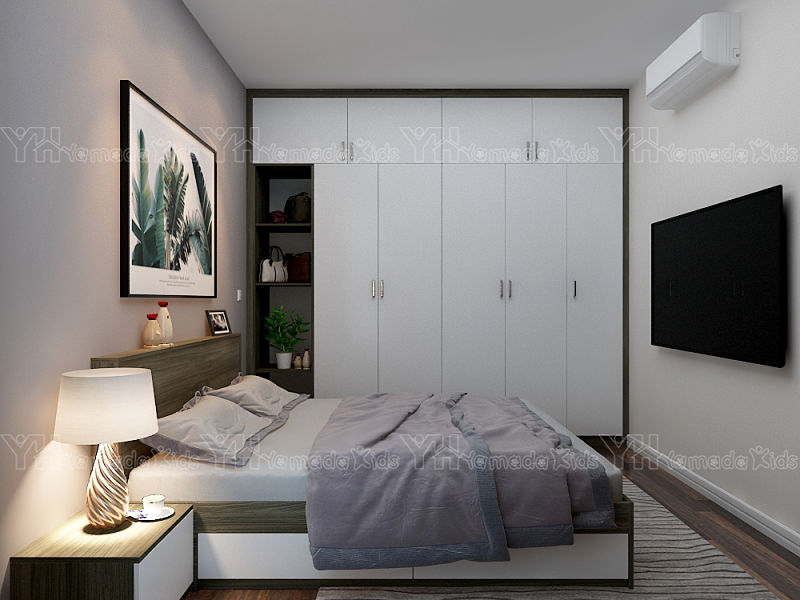 Phòng ngủ master phong cách hiện đại cho căn hộ chung cư